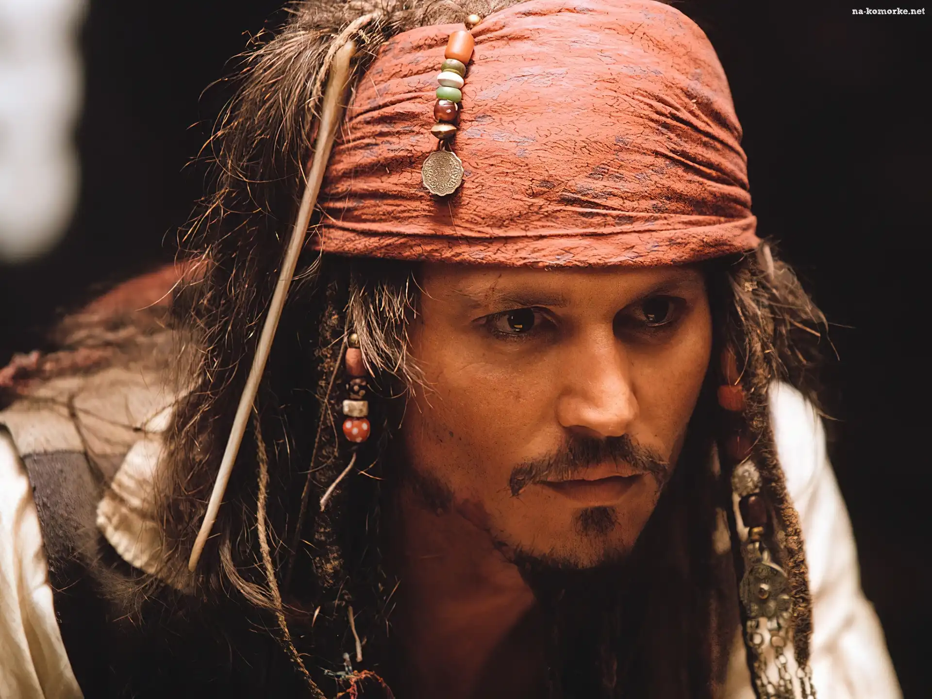 Piraci Z Karaibów, chusta, Johnny Depp, korale