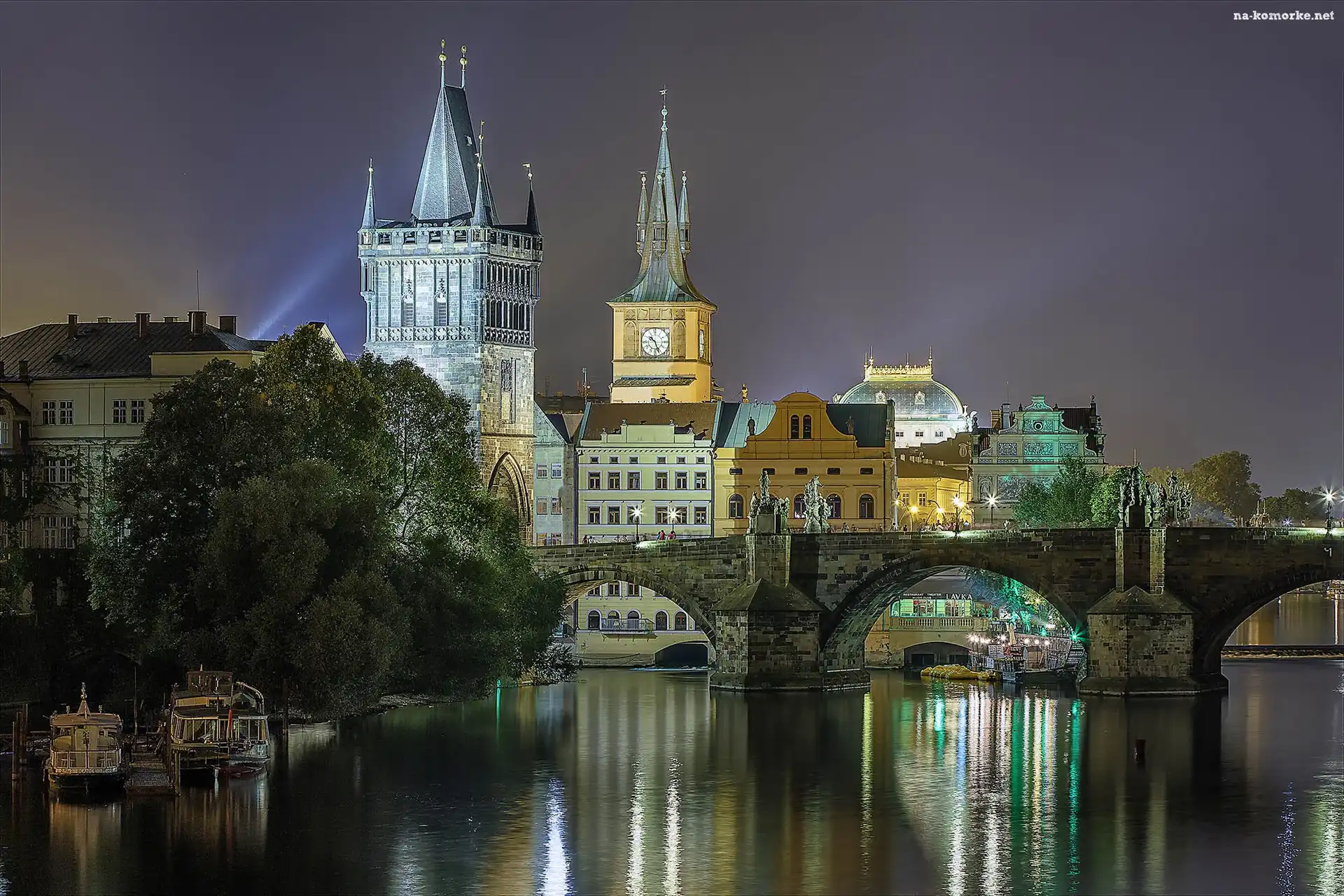 Zabytek, Praga, Czechy, Rzeka, Zamek, Most