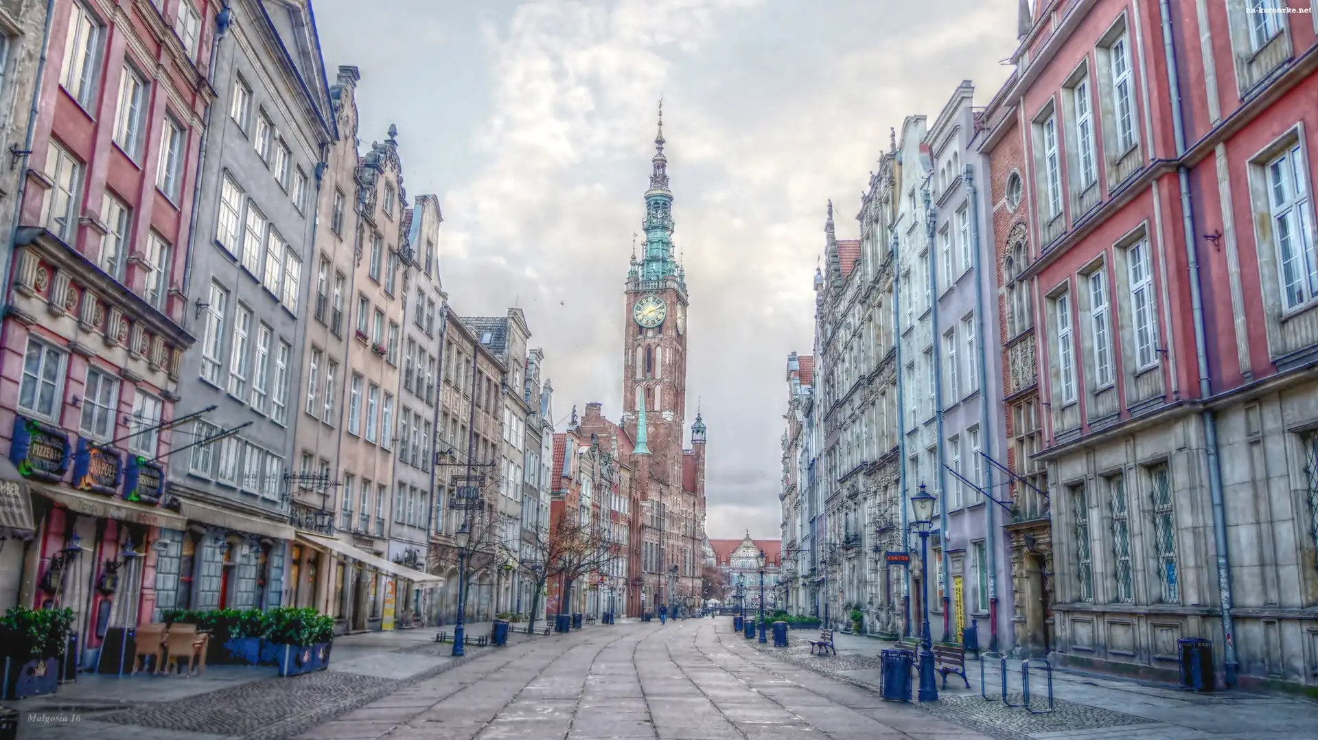 Zabytki, Ulica, Gdańsk, HDR, Kamienice, Ratusz