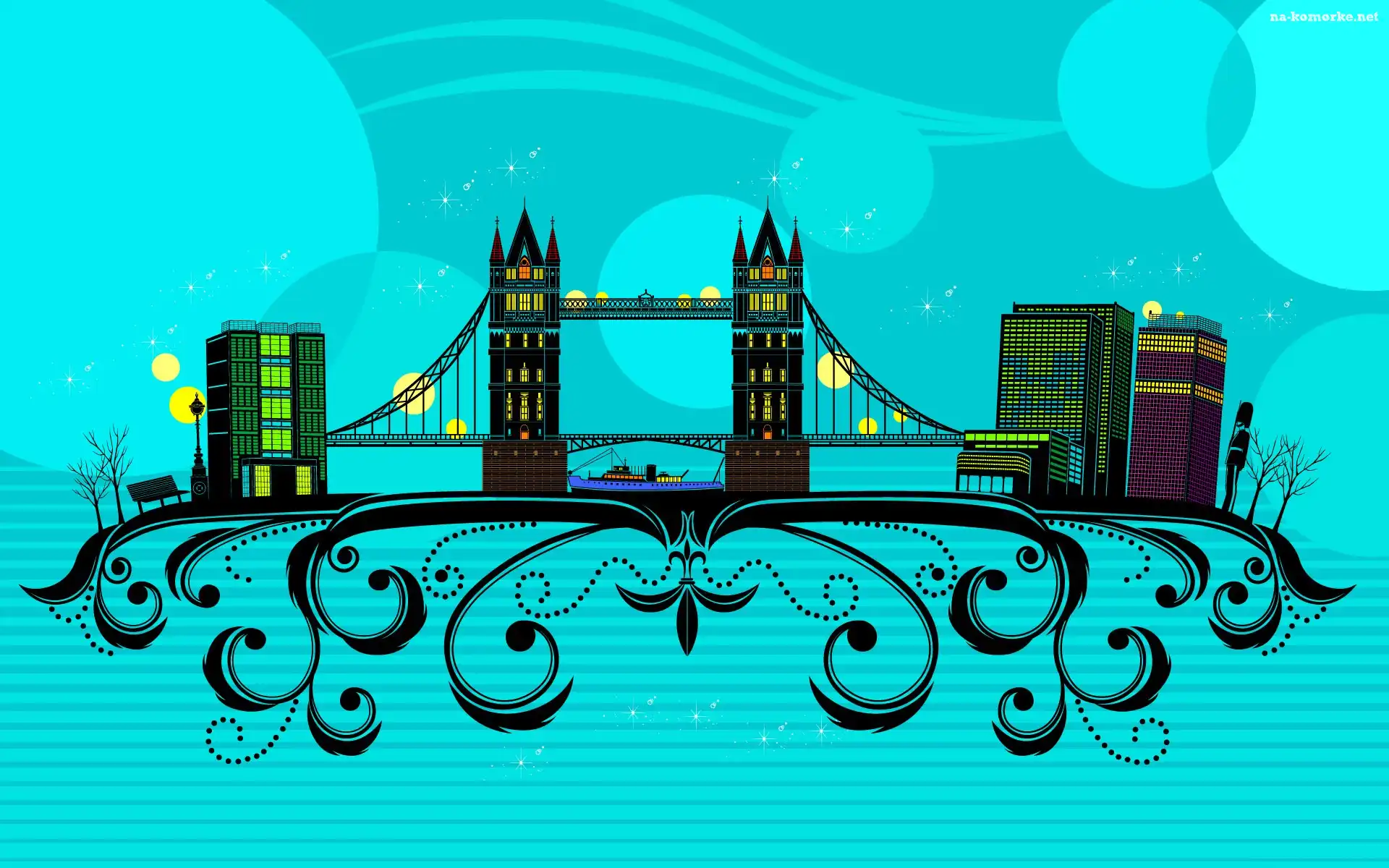 Zabytki, 2D, Londyn, Tower Bridge
