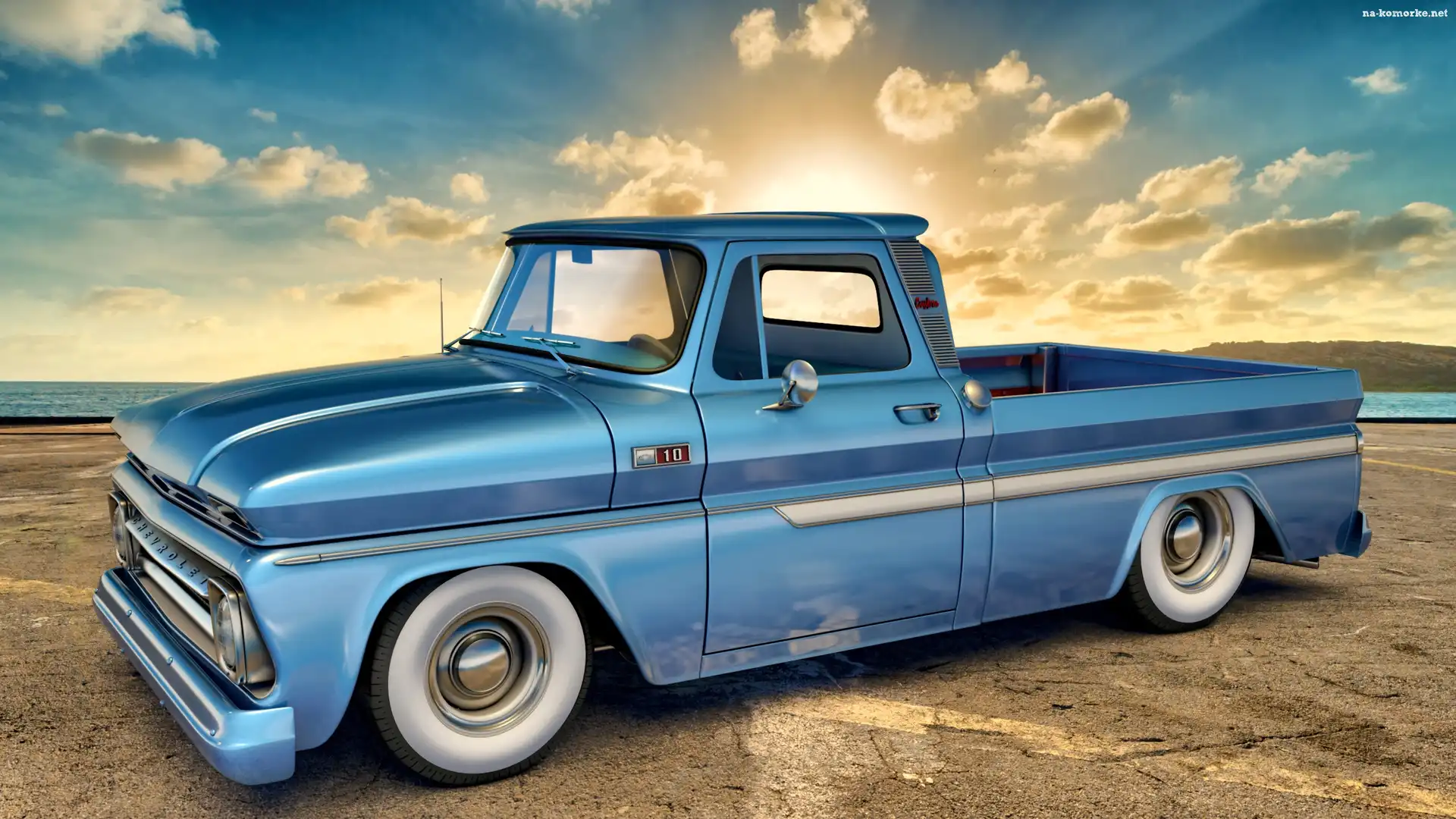 Zabytkowy, 1965, Niebieski, Chevrolet C10