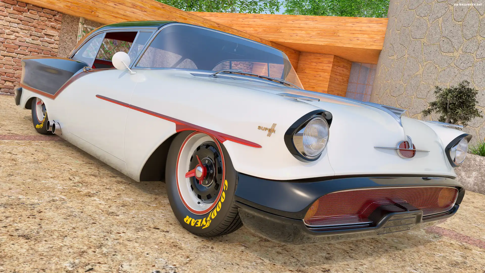 Zabytkowy, Przód, Oldsmobile 88 Coupe, 1957