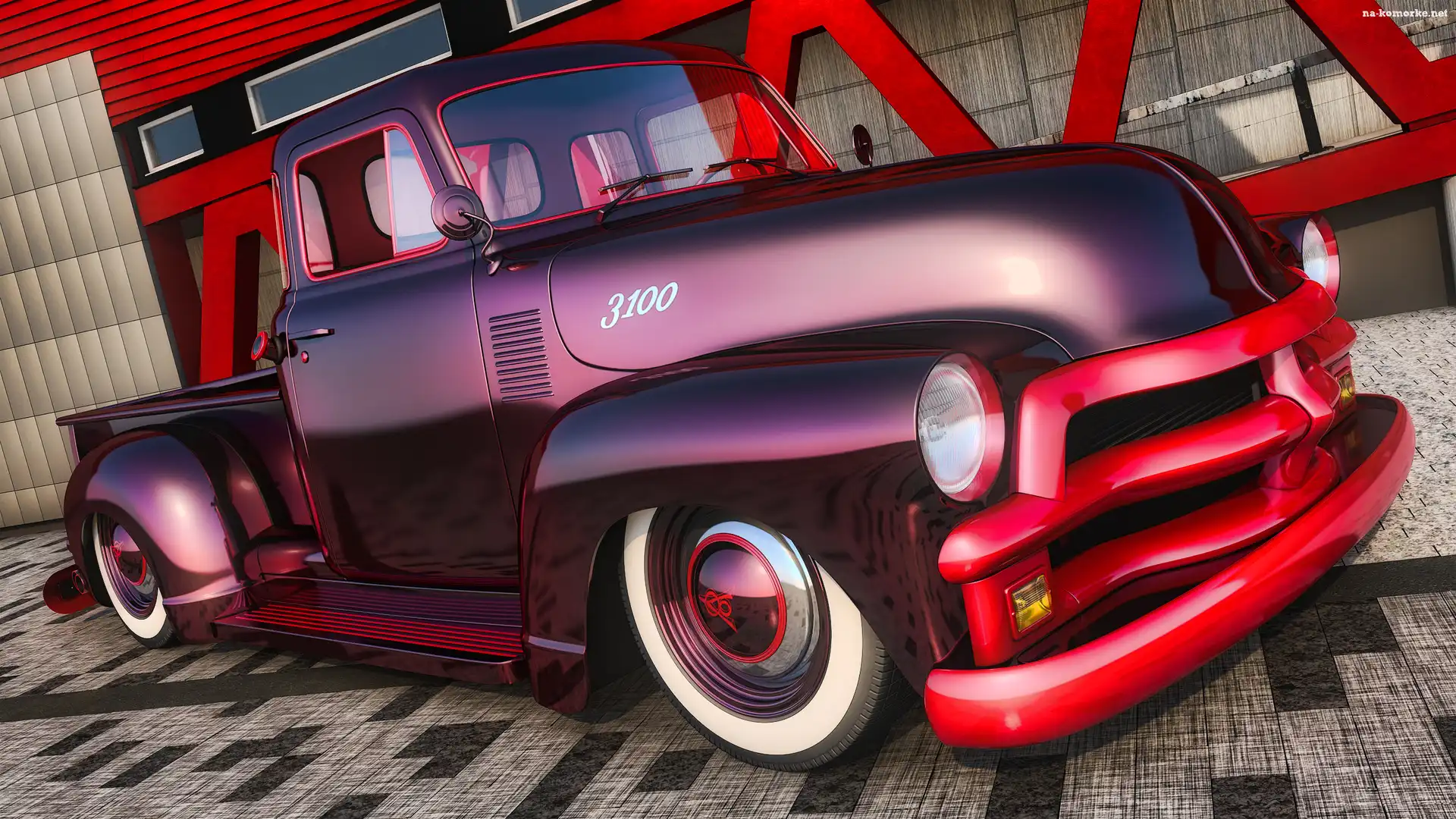 Zabytkowy, Bok, Chevrolet 3100 Pickup, 1954