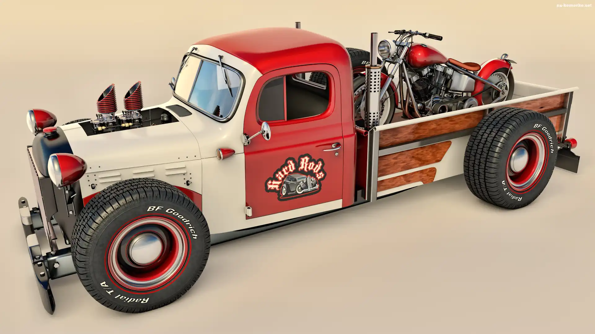 Zabytkowy, Motocykl, Dodge Power Wagon, 1946