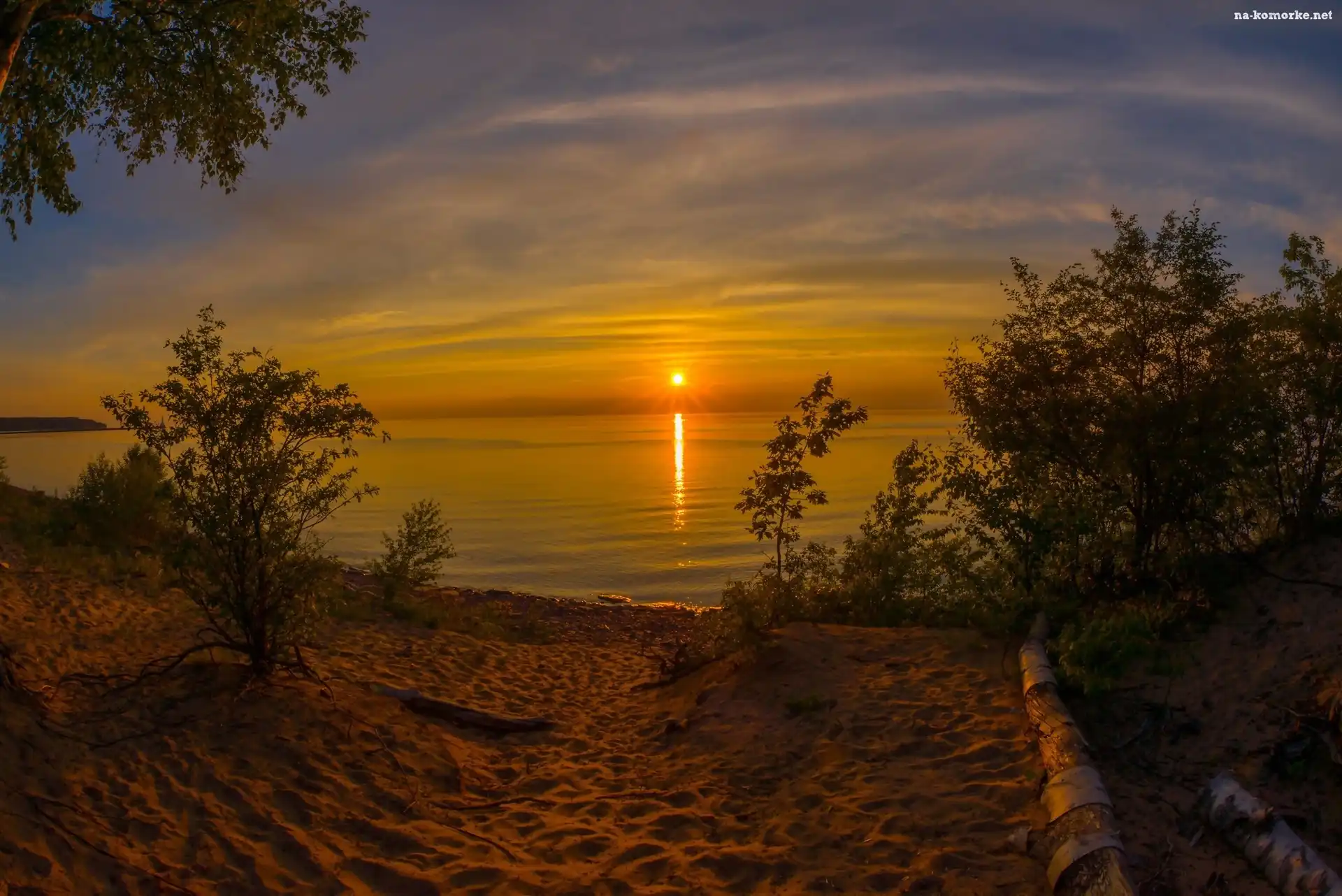 Zachód Słońca, Morze, Plaża