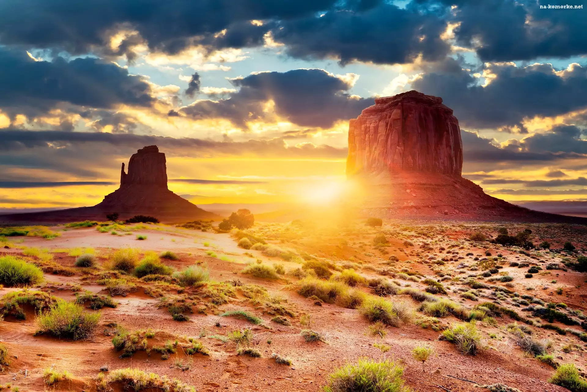 Zachód Słońca, USA, Formacje Skalne, Arizona
