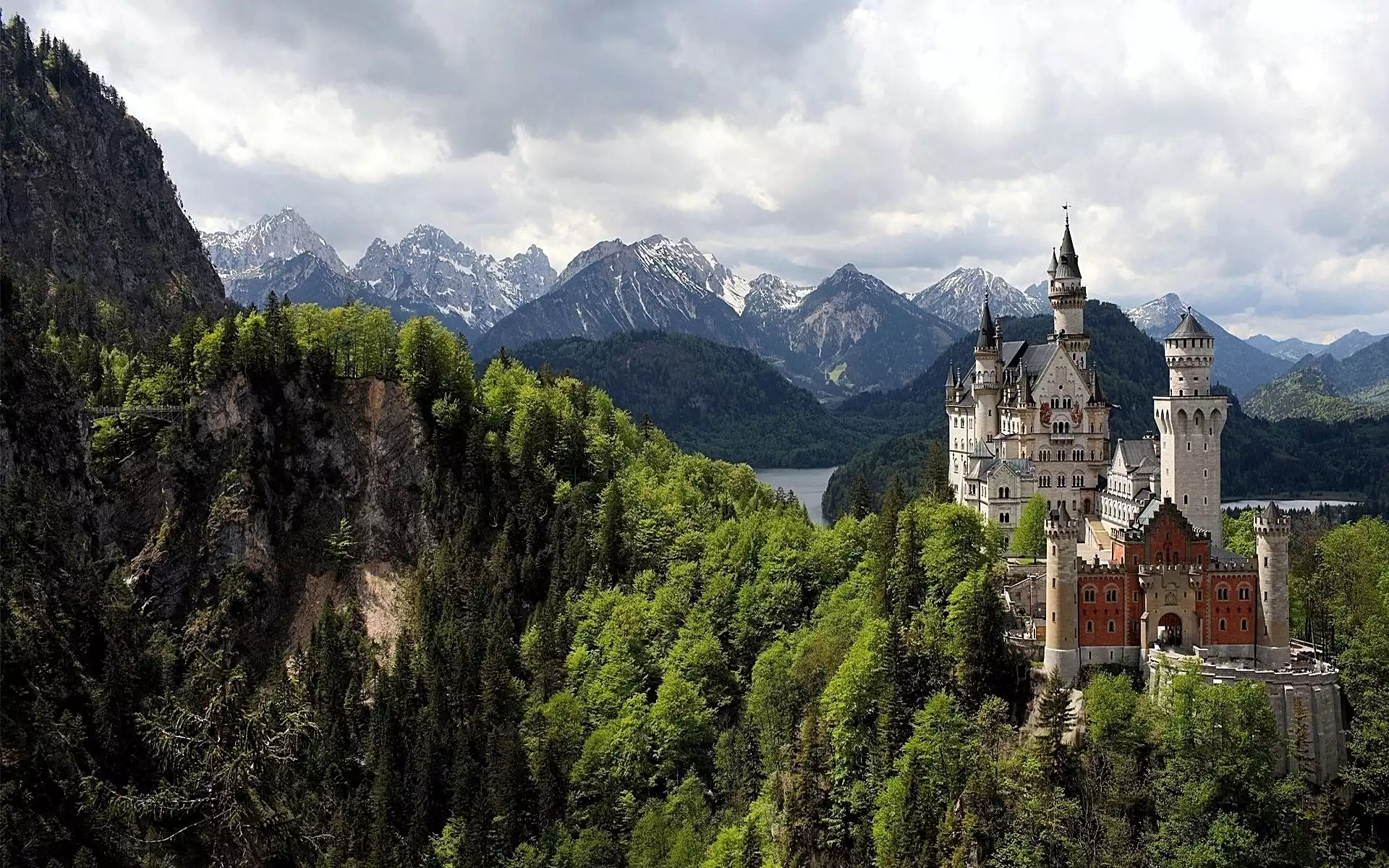 Zamek, Lasy, Neuschwanstein, Góry