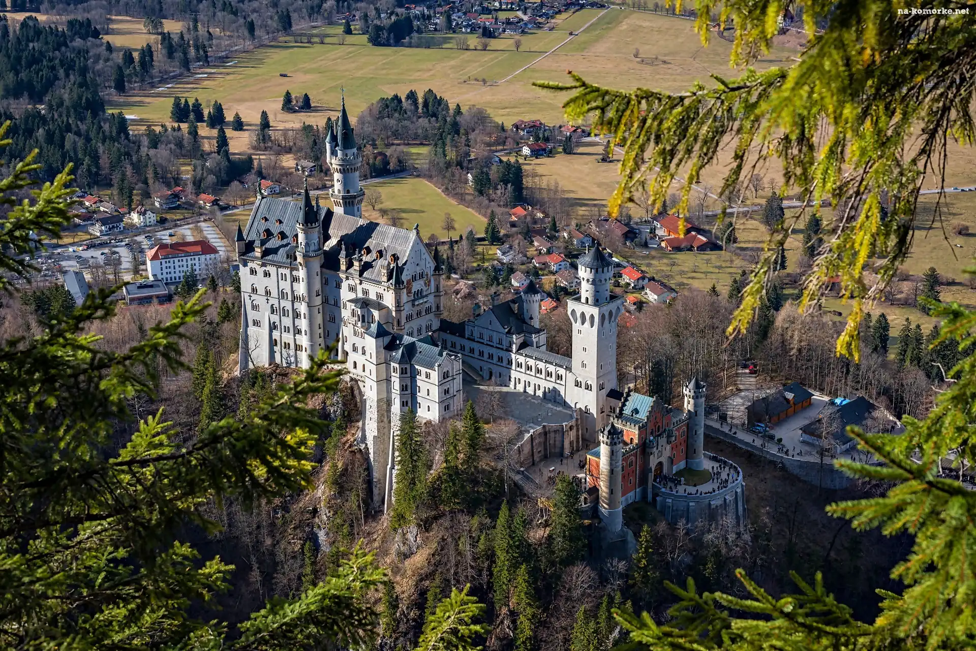 Zamek Neuschwanstein, Okolica, Panorama