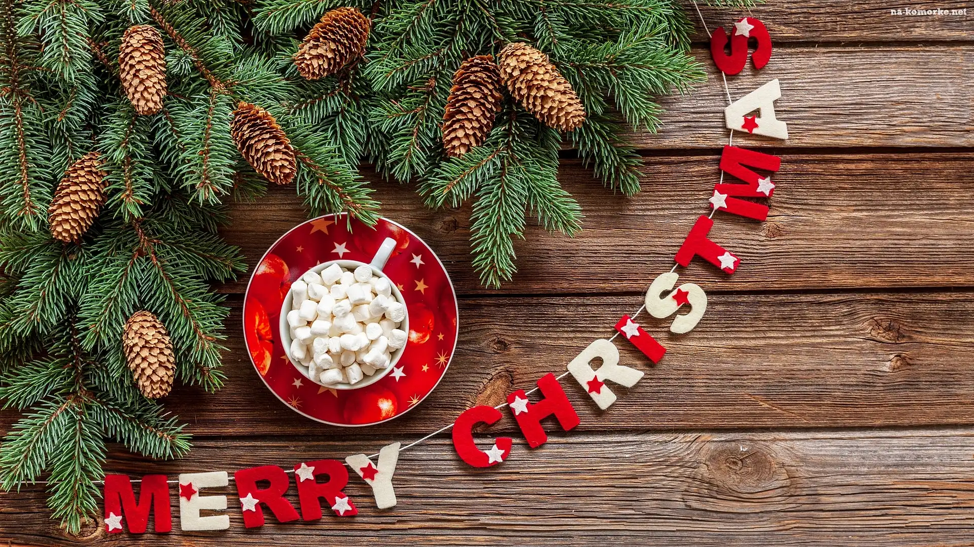Gałązki, Zawieszka, Merry Christmas, Szyszki, Filiżanka, Pianki, Sznurek