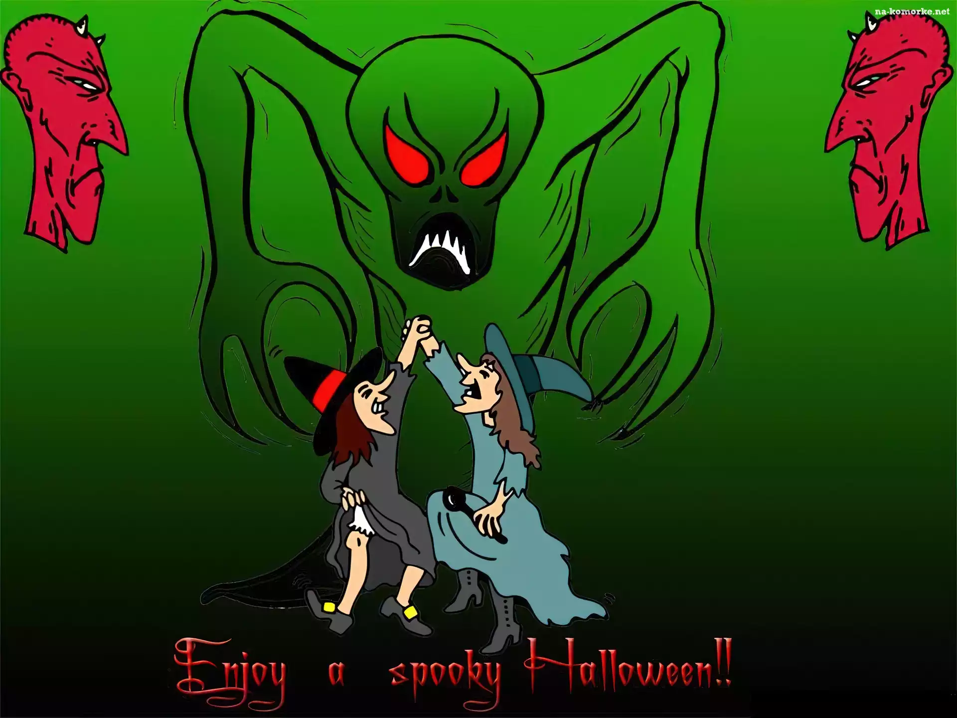 Halloween, zielona zjawa