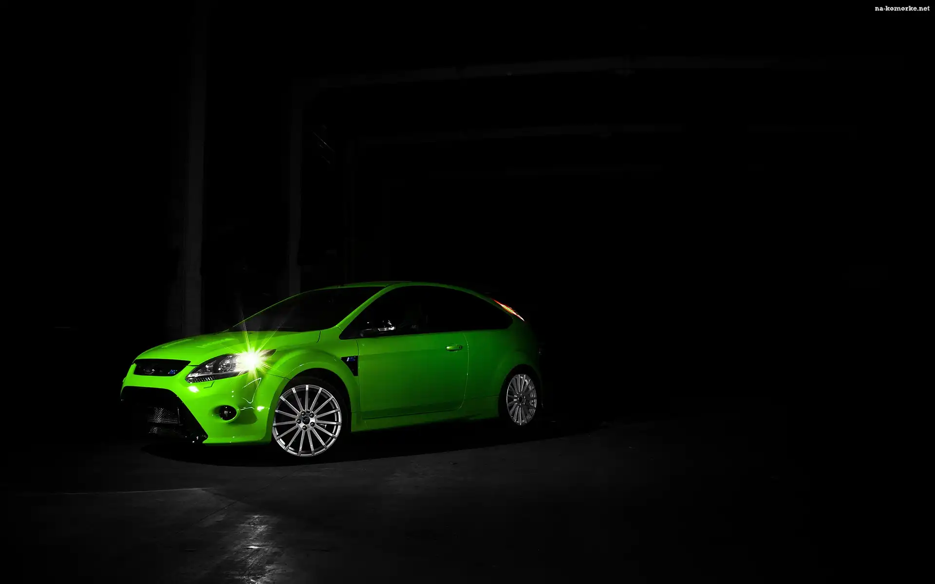 Zielony, Samochód, Ford, Focus