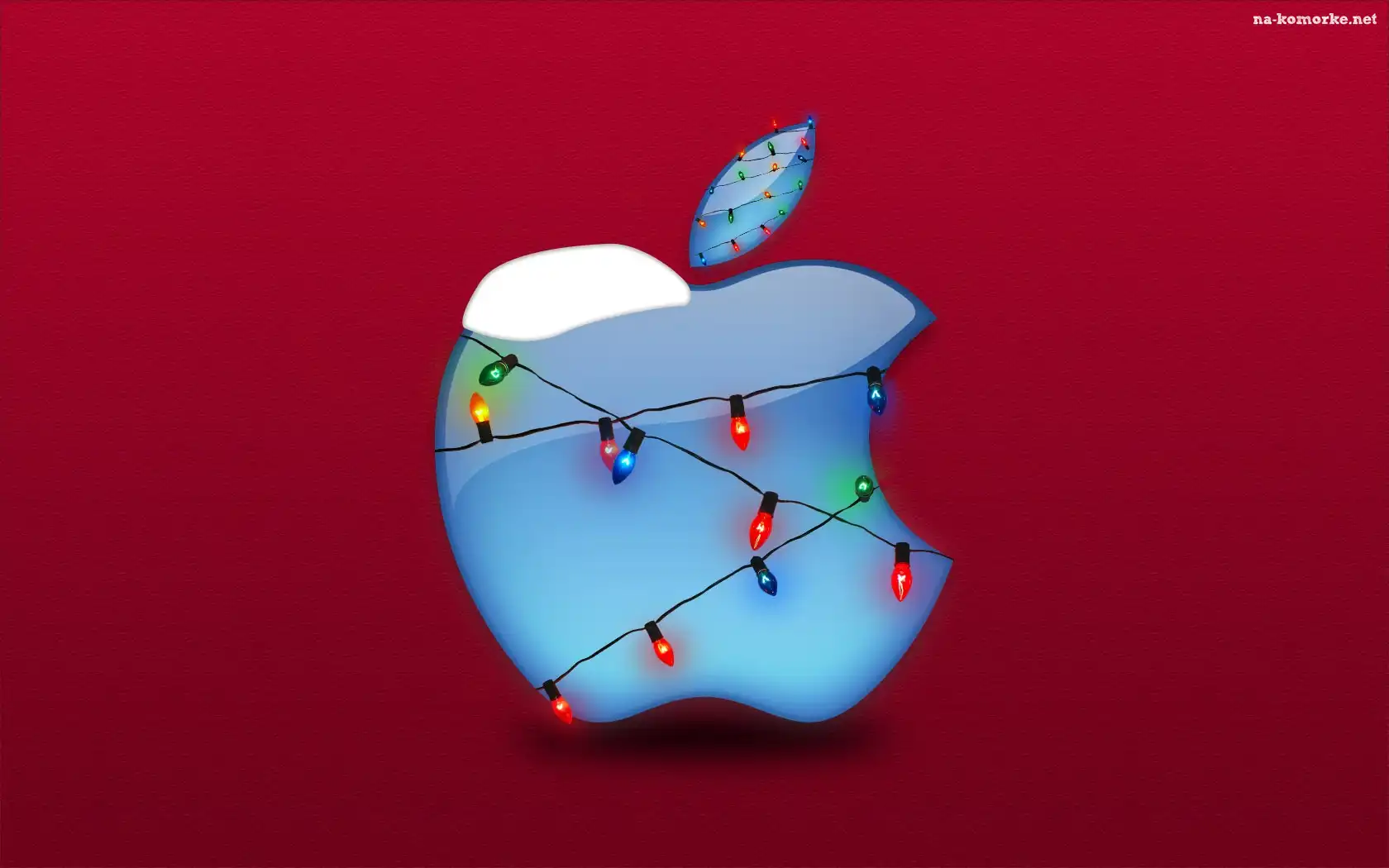 Zimowe, Lampki, Logo, Apple