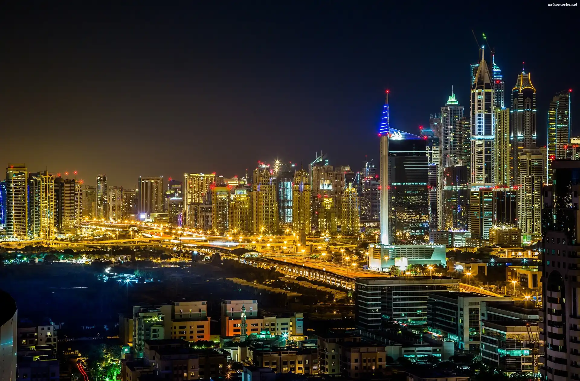 Zjednoczone Emiraty Arabskie, Noc, Dubaj, Miasto