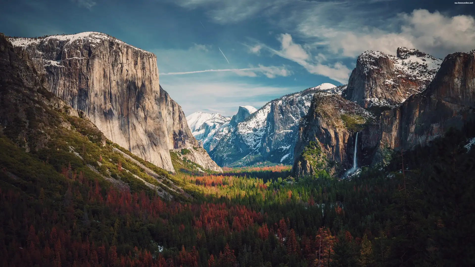 Góry, Stany Zjednoczone, Stan Kalifornia, Park Narodowy Yosemite, Dolina Yosemite Valley
