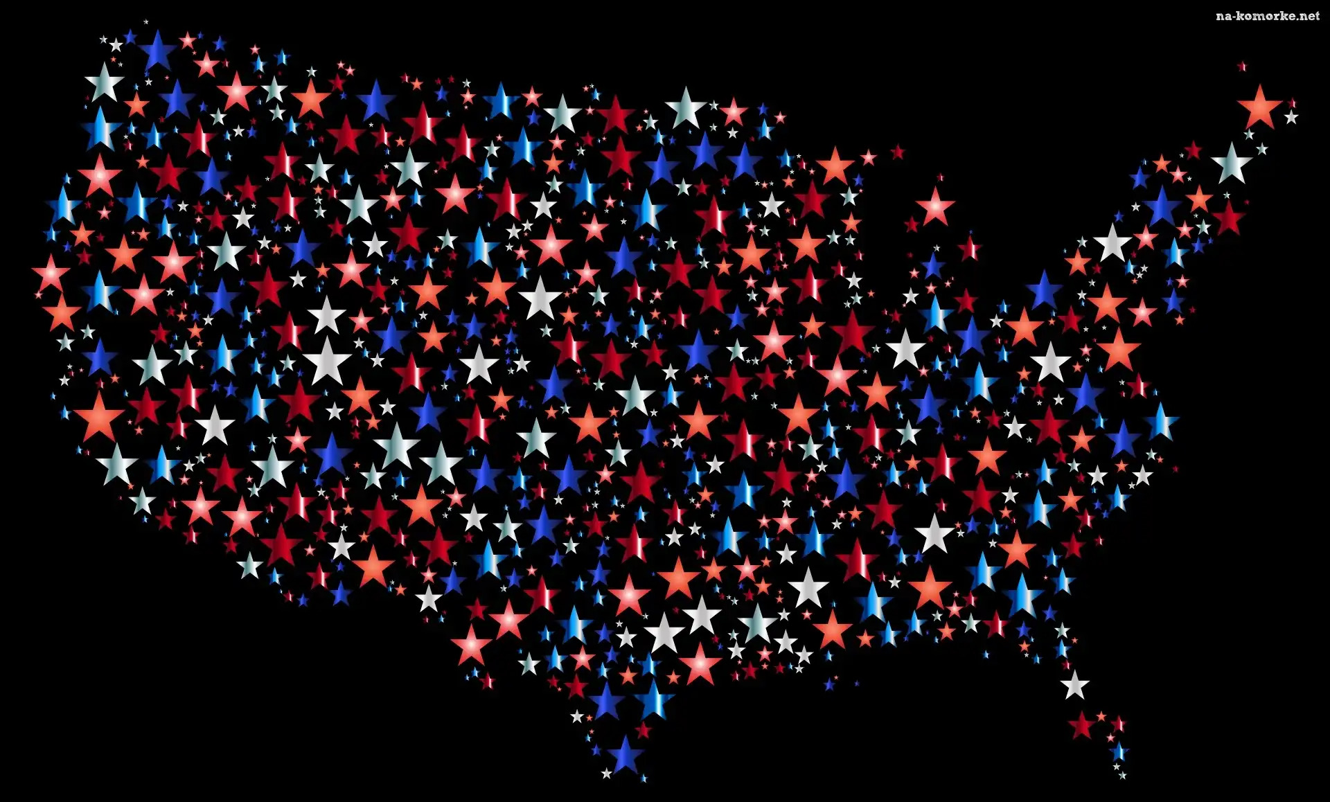Wektorowe, Zjednoczonych, USA, Gwiazdki, Motyw, Mapy, Stanów